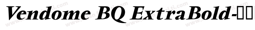 Vendome BQ ExtraBold字体转换